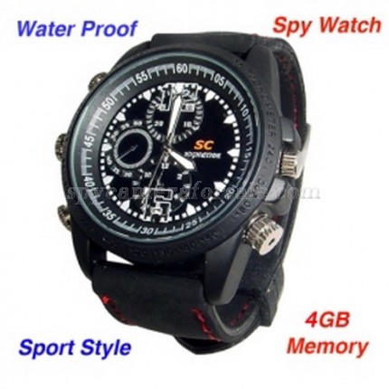 HD hidden Spy Watch Camera - 640x480 Waterproof Sport Watch Digital Video Recorder with Motion Activated Hidden Camera