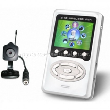 2.4GHZ Wireless Spy Camera - New Mini Wireless Camera and Receiver Recorder W/ Built In 2.5 Inch Screen