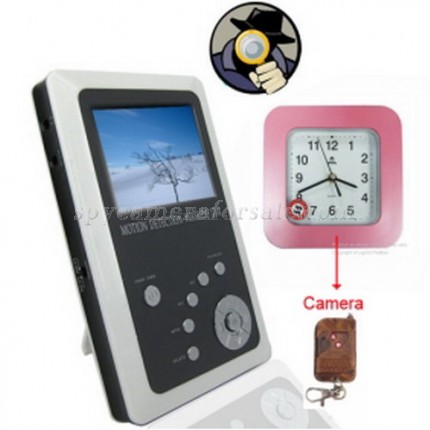 Security Wireless Spy Camera - 2.5 Inch TFT LCD 2.4GHz Wireless DVR Baby Monitor Kit with Remote control Transmitter Hidden Clock Spy Camera