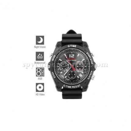 HD hidden Spy Watch Camera - Night Vision Waterproof HD Spy Camera Watch + 8GB Memory