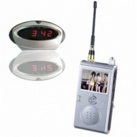 Wirless Clock Camera DVR with A/V receiver - 1.2GHz Wireless Security System Covert Spy Camera w/ Clock Apperance & 2.4" LCD Receiver